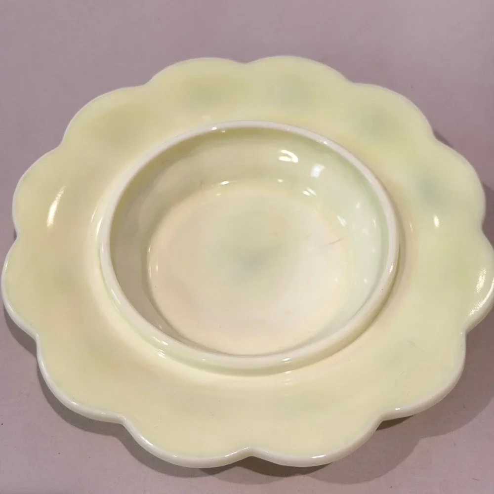 Northwood Grape & Cable Crystal Glass‎ Round Dome Butter Dish EAPG c.1910